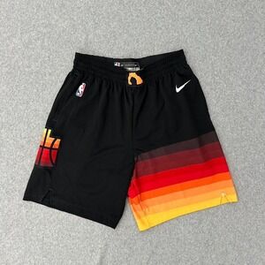 Nike Utah Jazz Basketball Shorts Mens 38 Large City Edition Black Swingman NBA